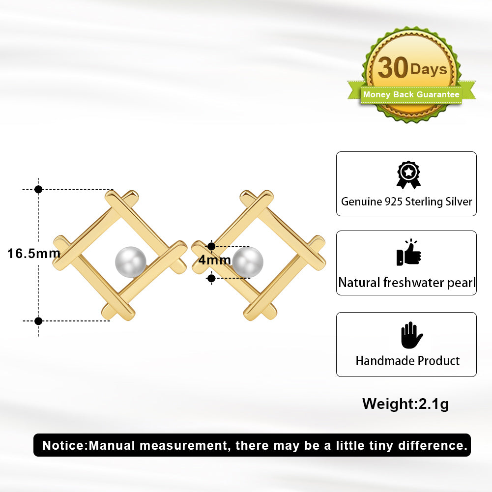 “Gold plated square pearl stud earrings”
“Square shape pearl earrings in silver with gold finish”
“Elegant pearl stud earrings for women”
“Minimalist gold stud earrings with pearl”
“Sterling silver pearl earrings with square design”