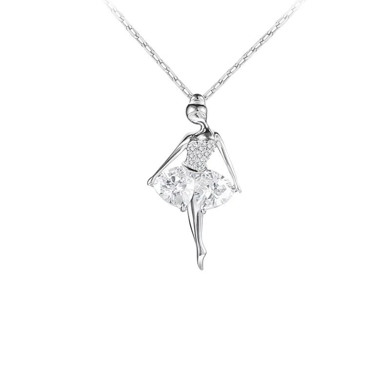 Graceful Elegance: The Ballerina Silver Necklace