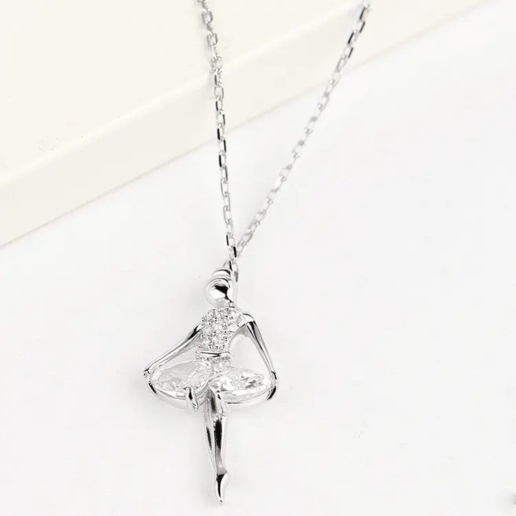 Graceful Elegance: The Ballerina Silver Necklace