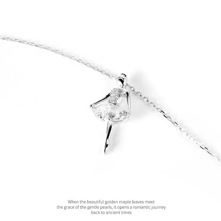 Graceful Elegance: The Ballerina Silver Necklace