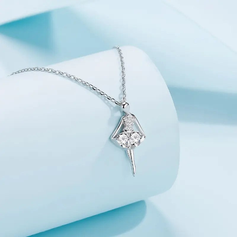 Graceful Elegance: The Ballerina Silver Necklace