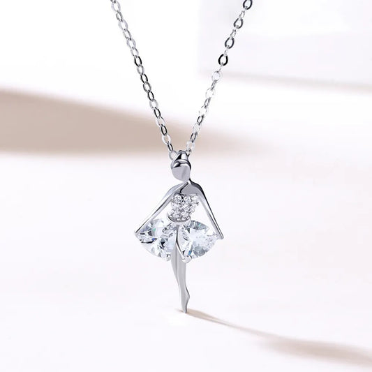 Graceful Elegance: The Ballerina Silver Necklace